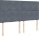 vidaXL Łóżko kontynentalne z materacem, ciemnoszary aksamit, 200x200cm 7