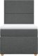 vidaXL Łóżko kontynentalne z materacem, ciemnoszara tkanina 80x200 cm 4