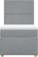 vidaXL Łóżko kontynentalne z materacem, jasnoszare, tkanina, 80x200 cm 4