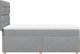 vidaXL Łóżko kontynentalne z materacem, jasnoszare, tkanina, 90x200 cm 5