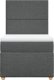 vidaXL Łóżko kontynentalne z materacem, ciemnoszara tkanina 100x200 cm 4