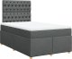 vidaXL Łóżko kontynentalne z materacem, ciemnoszara tkanina 120x200 cm 2