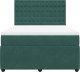 vidaXL Łóżko kontynentalne z materacem, ciemnozielone, 160x200 cm 4