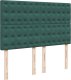 vidaXL Łóżko kontynentalne z materacem, ciemnozielone, 160x200 cm 7