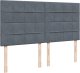 vidaXL Łóżko kontynentalne z materacem, ciemnoszary aksamit, 200x200cm 7