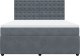 vidaXL Łóżko kontynentalne z materacem, ciemnoszare, 180x200cm aksamit 4