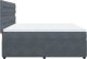 vidaXL Łóżko kontynentalne z materacem, ciemnoszary aksamit, 200x200cm 5
