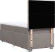 vidaXL Łóżko kontynentalne z materacem, taupe, tkanina, 100x200 cm 12