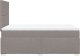 vidaXL Łóżko kontynentalne z materacem, taupe, tkanina, 120x200 cm 11