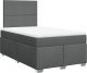 vidaXL Łóżko kontynentalne z materacem, ciemnoszara tkanina 120x200 cm 3