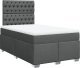 vidaXL Łóżko kontynentalne z materacem, ciemnoszara tkanina 120x200 cm 3