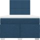 vidaXL Łóżko kontynentalne z materacem, niebieskie, tkanina 120x200 cm 6