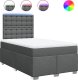 vidaXL Łóżko kontynentalne z materacem, ciemnoszara tkanina 120x200 cm 2