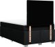 vidaXL Łóżko kontynentalne z materacem, czarne, tkanina, 120x200 cm 12