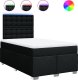 vidaXL Łóżko kontynentalne z materacem, czarne, tkanina, 120x200 cm 2