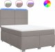 vidaXL Łóżko kontynentalne z materacem, taupe, tkanina, 140x200 cm 2