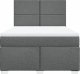 vidaXL Łóżko kontynentalne z materacem, ciemnoszara tkanina 160x200 cm 6