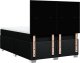 vidaXL Łóżko kontynentalne z materacem, czarne, tkanina 160x200 cm 12