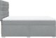 vidaXL Łóżko kontynentalne z materacem, jasnoszare, tkanina 160x200 cm 11