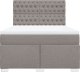 vidaXL Łóżko kontynentalne z materacem, taupe, tkanina, 160x200 cm 6