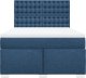 vidaXL Łóżko kontynentalne z materacem, niebieskie, tkanina, 160x200cm 6