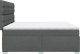 vidaXL Łóżko kontynentalne z materacem, ciemnoszara tkanina 200x200 cm 11