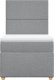 vidaXL Łóżko kontynentalne z materacem, jasnoszare, tkanina, 90x190 cm 6