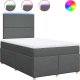 vidaXL Łóżko kontynentalne z materacem, ciemnoszara tkanina 120x200 cm 2