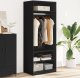 vidaXL Szafa, czarna, 80x50x200 cm, materiał drewnopochodny 1