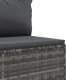 vidaXL 7-cz. zestaw wypoczynkowy do ogrodu, poduszki, szary, rattan PE 5