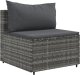 vidaXL 6-cz. zestaw wypoczynkowy do ogrodu, poduszki, szary, rattan PE 4