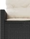 vidaXL Sofa ogrodowa z poduszkami, półokrągła, czarny rattan PE 4
