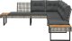 vidaXL Narożnik ogrodowy z poduszkami, szary, polirattan i akacja 3