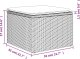 vidaXL Stołek ogrodowy z poduszką, jasnoszary, 55x55x37 cm, polirattan 10
