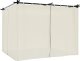 vidaXL Altana ogrodowa z zasłonami, kremowa, 3x3 m, stal 2