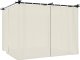 vidaXL Altana ogrodowa z zasłonami, kremowa, 3x3 m, stal 6