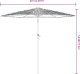 vidaXL Parasol ogrodowy na stalowym słupku, brązowy, 223x223x213 cm 11