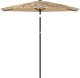 vidaXL Parasol ogrodowy na stalowym słupku, brązowy, 223x223x213 cm 3