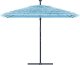 vidaXL Parasol ogrodowy na stalowym słupku, niebieski, 290x290x238 cm 3