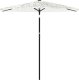 vidaXL Parasol ogrodowy na stalowym słupku, biały, 223x223x213 cm 2