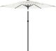 vidaXL Parasol ogrodowy na stalowym słupku, biały, 223x223x213 cm 3