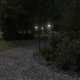vidaXL Lampy ogrodowe stojące, 3 szt., czarne, 100 cm, stal nierdzewna 3