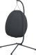 vidaXL Wiszące krzesło kokon ze stojakiem, antracytowe, tkanina i stal 6