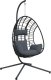 vidaXL Wiszące krzesło kokon ze stojakiem, antracytowe, rattan i stal 2