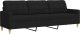 vidaXL Sofa 3-osobowa, czarna, 210 cm, tapicerowana tkaniną 2