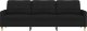 vidaXL Sofa 3-osobowa, czarna, 210 cm, tapicerowana tkaniną 4