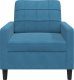 vidaXL Fotel, niebieski, 60 cm, obity aksamitem 4