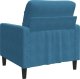 vidaXL Fotel, niebieski, 60 cm, obity aksamitem 6