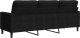 vidaXL Sofa 3-osobowa, czarny, 180 cm, tapicerowana aksamitem 6