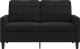 vidaXL Sofa 2-osobowa, czarna, 120 cm, tapicerowana aksamitem 4